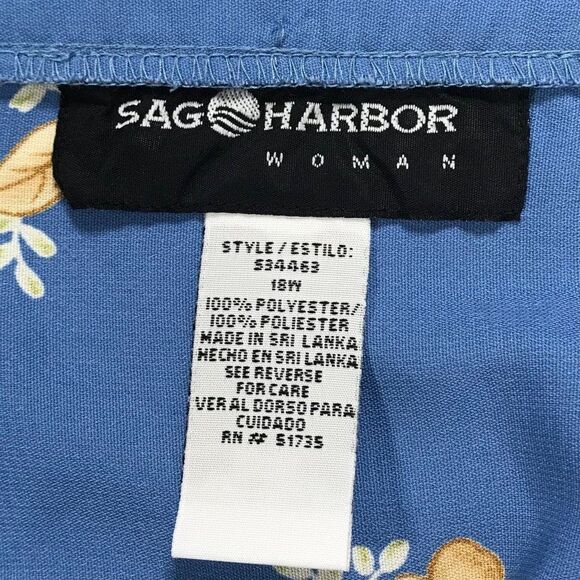 Vintage Blue Floral Cottagecore Prairie Low Rise Boho Maxi Wrap Skirt / 18W - Picture 5 of 5